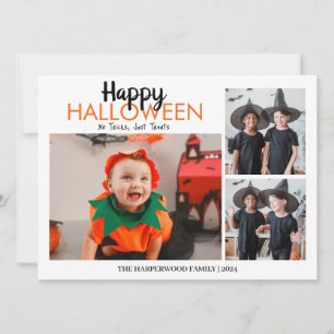 Boo-Kürbiskürbis-Jack-o-Laterne Halloween FotoColl Feiertagskarte