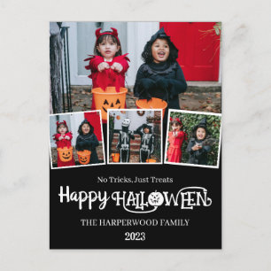 Boo-Kürbiskürbis-Jack-o-Laterne Halloween FotoColl Feiertagspostkarte