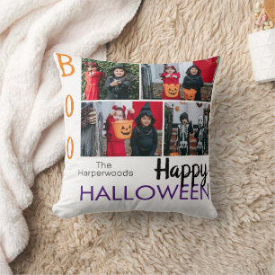Boo-Kürbiskürbis-Jack-o-Laterne Halloween FotoColl Kissen