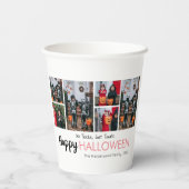 Boo-Kürbiskürbis-Jack-o-Laterne Halloween FotoColl Pappbecher (Rückseite)