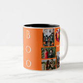 Boo-Kürbiskürbis-Jack-o-Laterne Halloween FotoColl Zweifarbige Tasse (VorderseiteRechts)