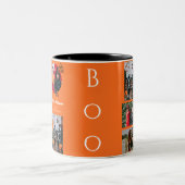 Boo-Kürbiskürbis-Jack-o-Laterne Halloween FotoColl Zweifarbige Tasse (Mittel)