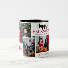 Boo-Kürbiskürbis-Jack-o-Laterne Halloween FotoColl Zweifarbige Tasse
