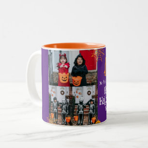 Boo-Kürbiskürbis-Jack-o-Laterne Halloween FotoColl Zweifarbige Tasse