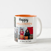 Boo-Kürbiskürbis-Jack-o-Laterne Halloween FotoColl Zweifarbige Tasse (VorderseiteRechts)