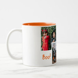 Boo-Kürbiskürbis-Jack-o-Laterne Halloween FotoColl Zweifarbige Tasse