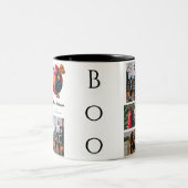 Boo-Kürbiskürbis-Jack-o-Laterne Halloween FotoColl Zweifarbige Tasse (Mittel)