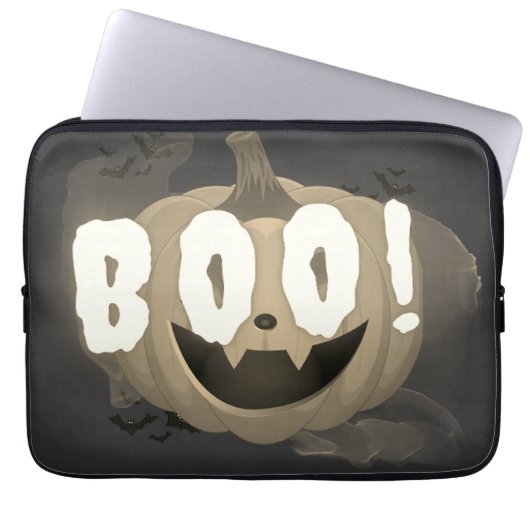 Boo! Laptopschutzhülle (Vorderseite)