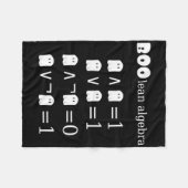Boo-lean Algebra Halloween Mathe Fleecedecke (Vorderseite (Horizontal))