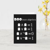 Boo-lean Algebra Halloween Mathe Karte (Gelbe Blume)
