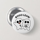 Boo-lean Funny Computer Ghost Boolean Pun Button (Vorne & Hinten)