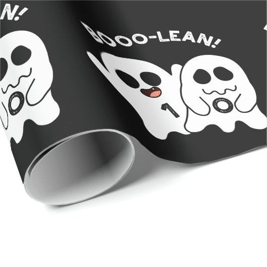 Boo-lean Funny Computer Ghost Boolean Pun Dark BG Geschenkpapier (Rolleneckpunkt)