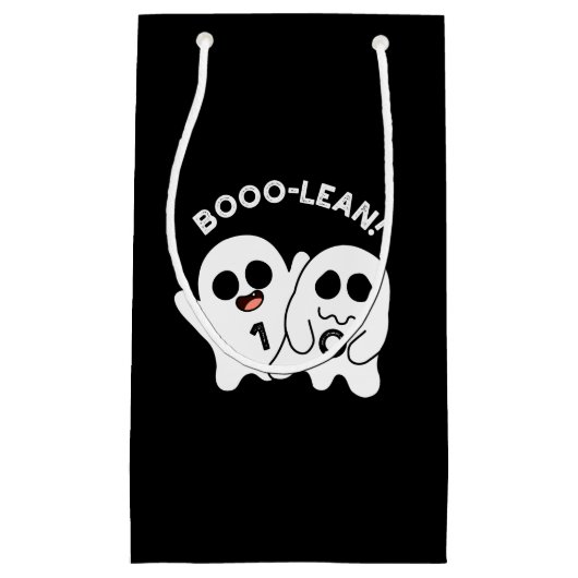 Boo-lean Funny Computer Ghost Boolean Pun Dark BG Kleine Geschenktüte (Vorderseite)