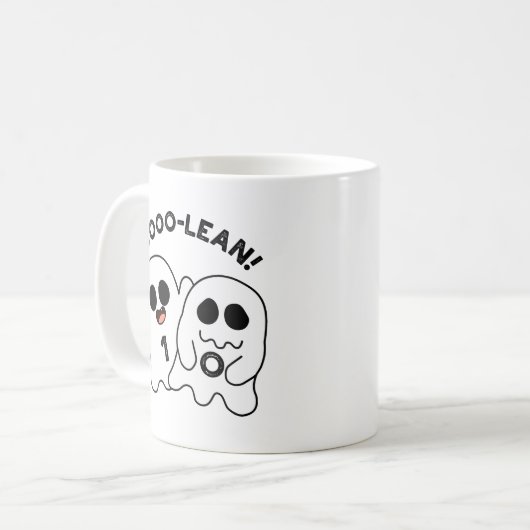 Boo-lean Funny Computer Ghost Boolean Pun Kaffeetasse (Vorderseite Links)