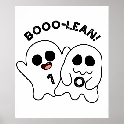 Boo-lean Funny Computer Ghost Boolean Pun Poster (Vorne)