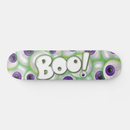 Boo Letting Lila glühende Monster Eyeballs Skateboard (Horizontal)