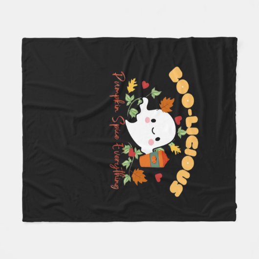 Boo-licious Pumpkin Gewürze alles Wesentliche Fleecedecke (Vorderseite (Horizontal))