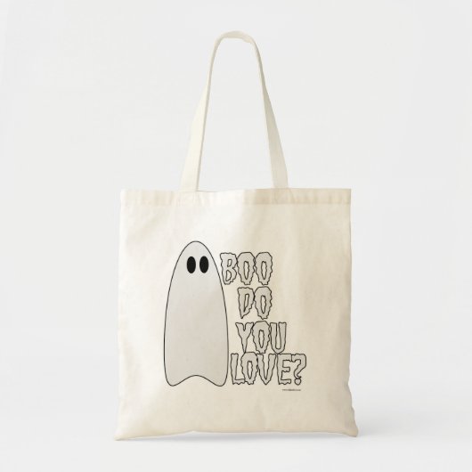 Boo Liebe Funny Halloween Ghost Slogan Tragetasche (Vorne)