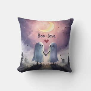Boo Liebe Niedlich Ghost Couple Halloween Kissen