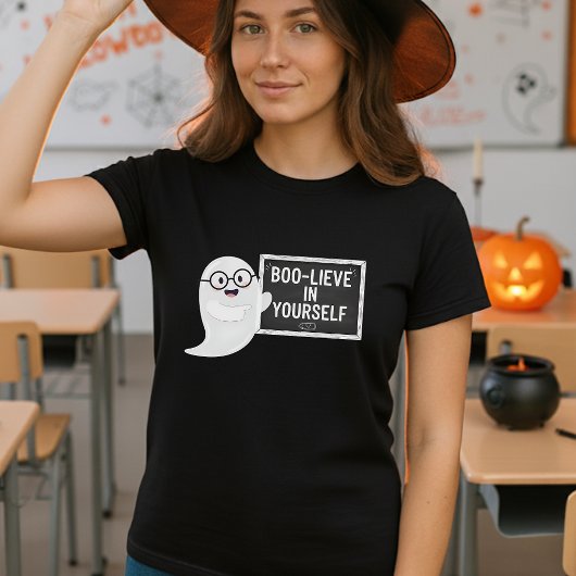 BOO-LIEVE in Ihrem selbst Lehrer Halloween Ghost T-Shirt