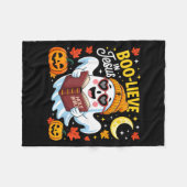 Boo-lieve In Jesus Ghost Christian Halloween Funny Fleecedecke (Vorderseite (Horizontal))