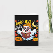 Boo-lieve In Jesus Ghost Christian Halloween Funny Karte (Vorderseite)