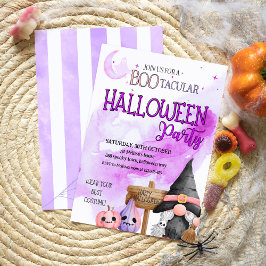 BOO lila Gnome Aquarell Kinder Halloween-Party Einladung