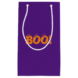 Boo! lila orangefarbene Augenlider Typografie Hall Kleine Geschenktüte