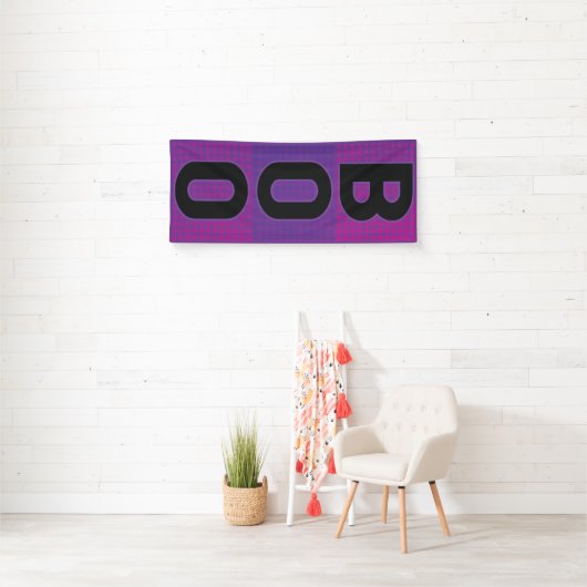 Boo-lila Polka-Punkt Halloween Banner (Insitu)