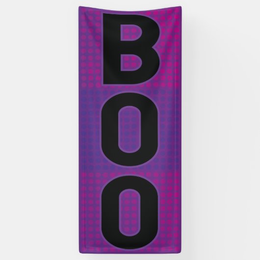 Boo-lila Polka-Punkt Halloween Banner (Vertikal)