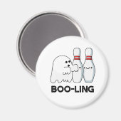 Boo-ling Funny Halloween Bowling Ghost Pun Magnet (Vorderseite/Rückseite)