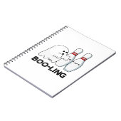 Boo-ling Funny Halloween Bowling Ghost Pun Notizblock (Linke Seite)