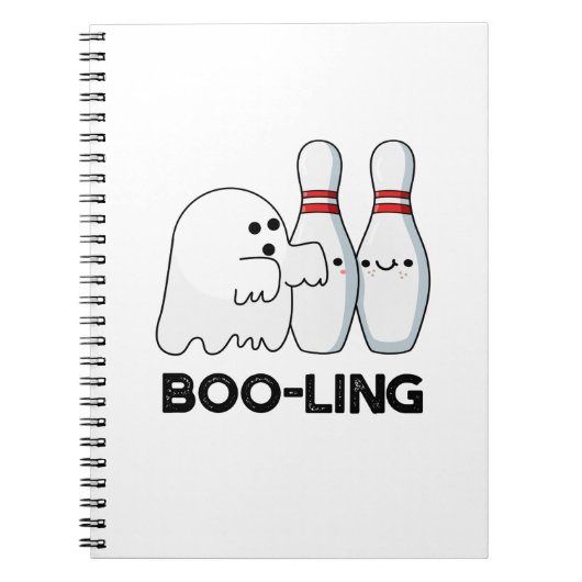 Boo-ling Funny Halloween Bowling Ghost Pun Notizblock (Vorderseite)