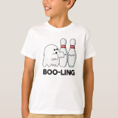 Boo-ling Funny Halloween Bowling Ghost Pun T-Shirt (Vorderseite)
