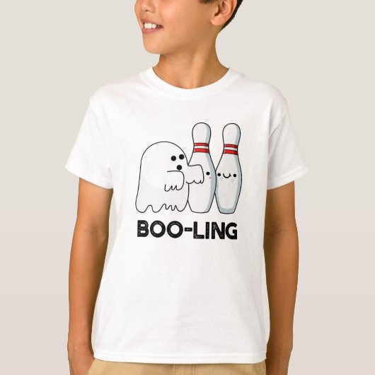 Boo-ling Funny Halloween Bowling Ghost Pun T-Shirt (Vorderseite)