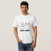 Boo-ling - Ghost Bowling Doodle, Spooky Fun Sketch T-Shirt (Vorne ganz)