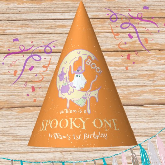 Boo Little Ghost Spooky Ein Halloween 1. Geburtsta Partyhütchen