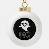 Boo! Little Halloween von Lucas Keramik Kugel-Ornament (Vorderseite)