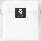 Boo! Little Halloween von Lucas Quadratischer Aufkleber (Tasche)