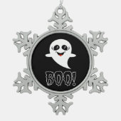 Boo! Little Halloween von Lucas Schneeflocken Zinn-Ornament (Vorderseite)