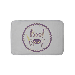 Boo lustige Halloween-Spielmesser-Hand Badematte