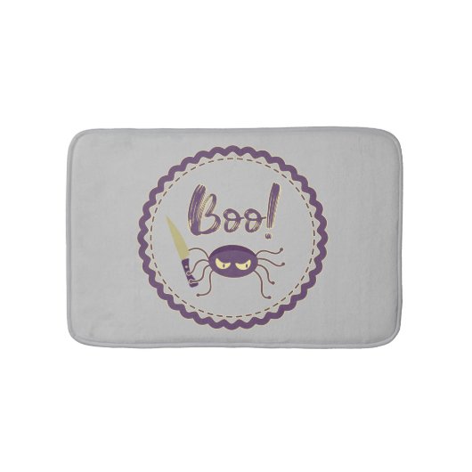 Boo lustige Halloween-Spielmesser-Hand Badematte (Vorderseite)