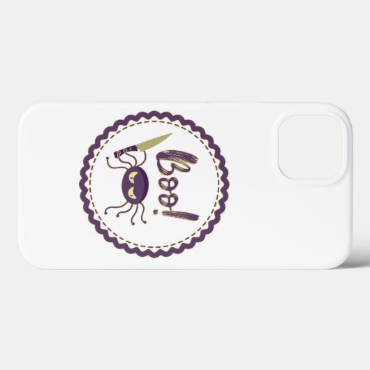 Boo lustige Halloween-Spielmesser-Hand Case-Mate iPhone Hülle (Rückseite (Horizontal))