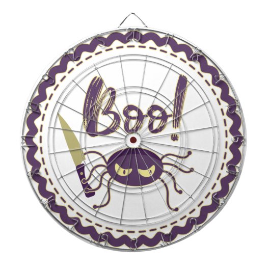 Boo lustige Halloween-Spielmesser-Hand Dartscheibe (vorne)
