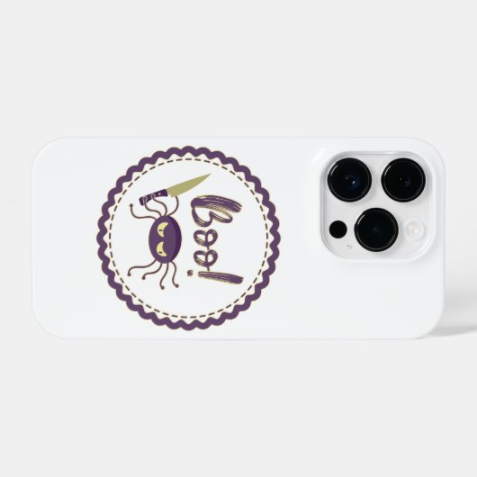 Boo lustige Halloween-Spielmesser-Hand iPhone Hülle (Rückseite (Horizontal))