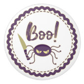 Boo lustige Halloween-Spielmesser-Hand Keramikknauf (Vorderseite)