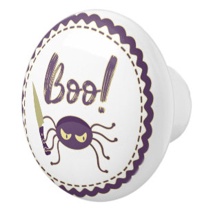 Boo lustige Halloween-Spielmesser-Hand Keramikknauf