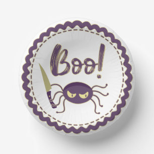 Boo lustige Halloween-Spielmesser-Hand Pappteller