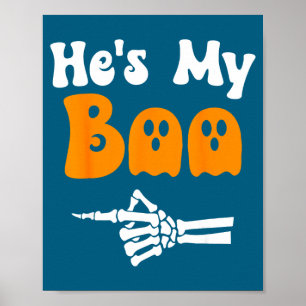 Boo lustige passende Halloween-Paare Boo Poster