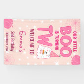 Boo macht zwei Halloween 2. Geburtstag Willkommen Banner (Horizontal)